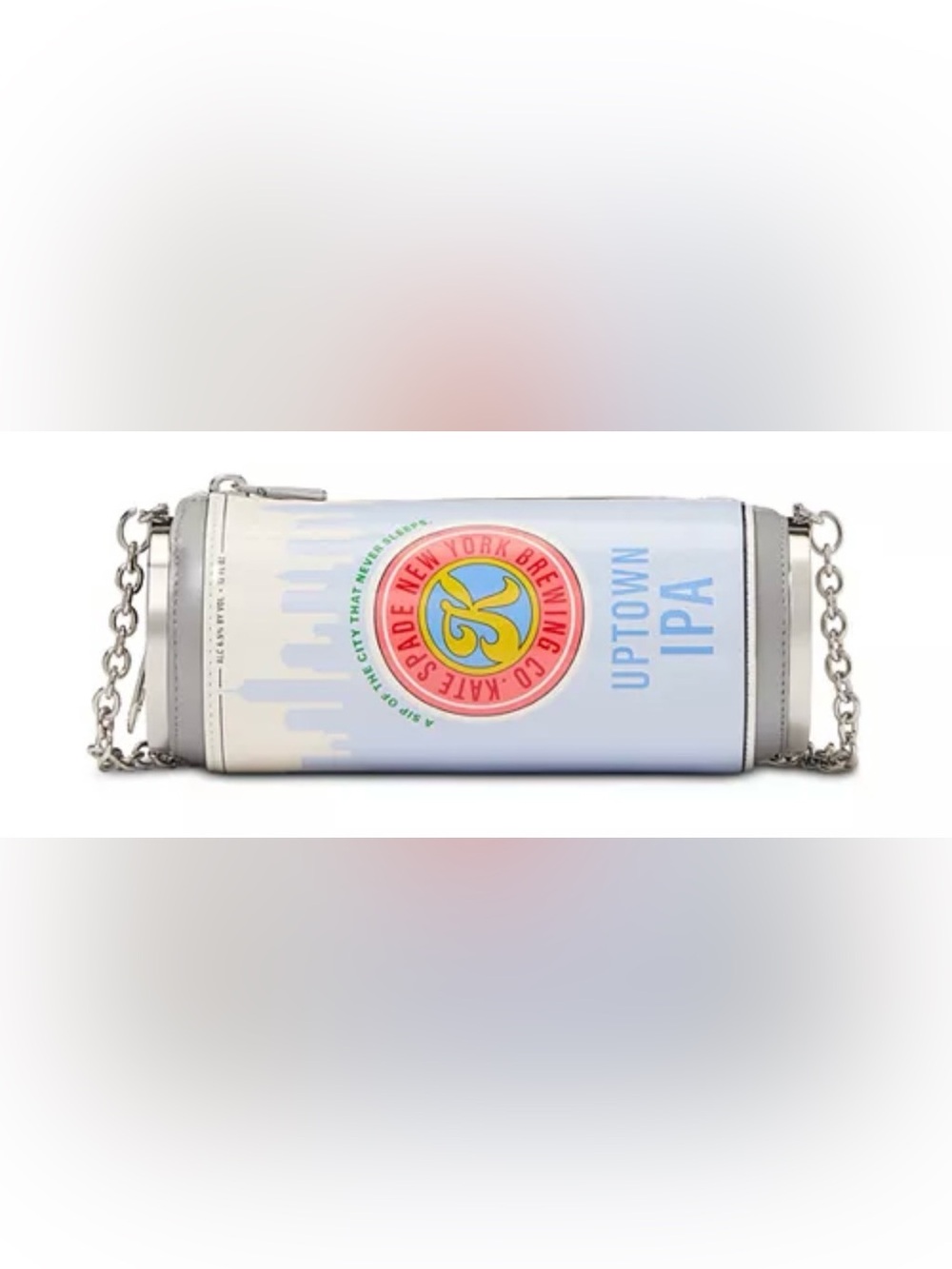Kate Spade IPA Beer Snack Time Shiny Metallic Pochette